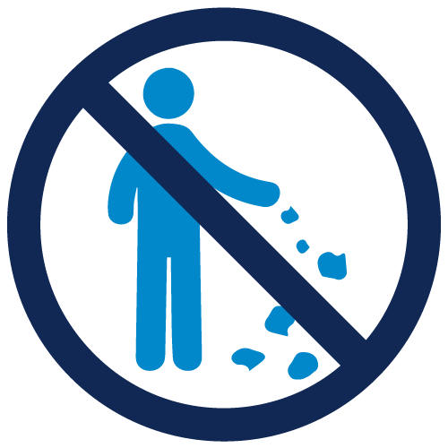 iconografia prohibido arrojar basura